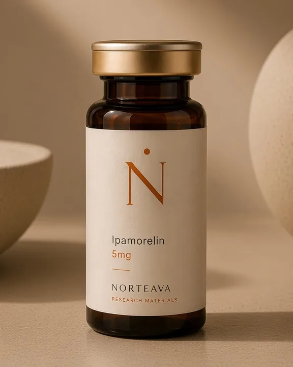 Ipamorelin research material vial — Norteava